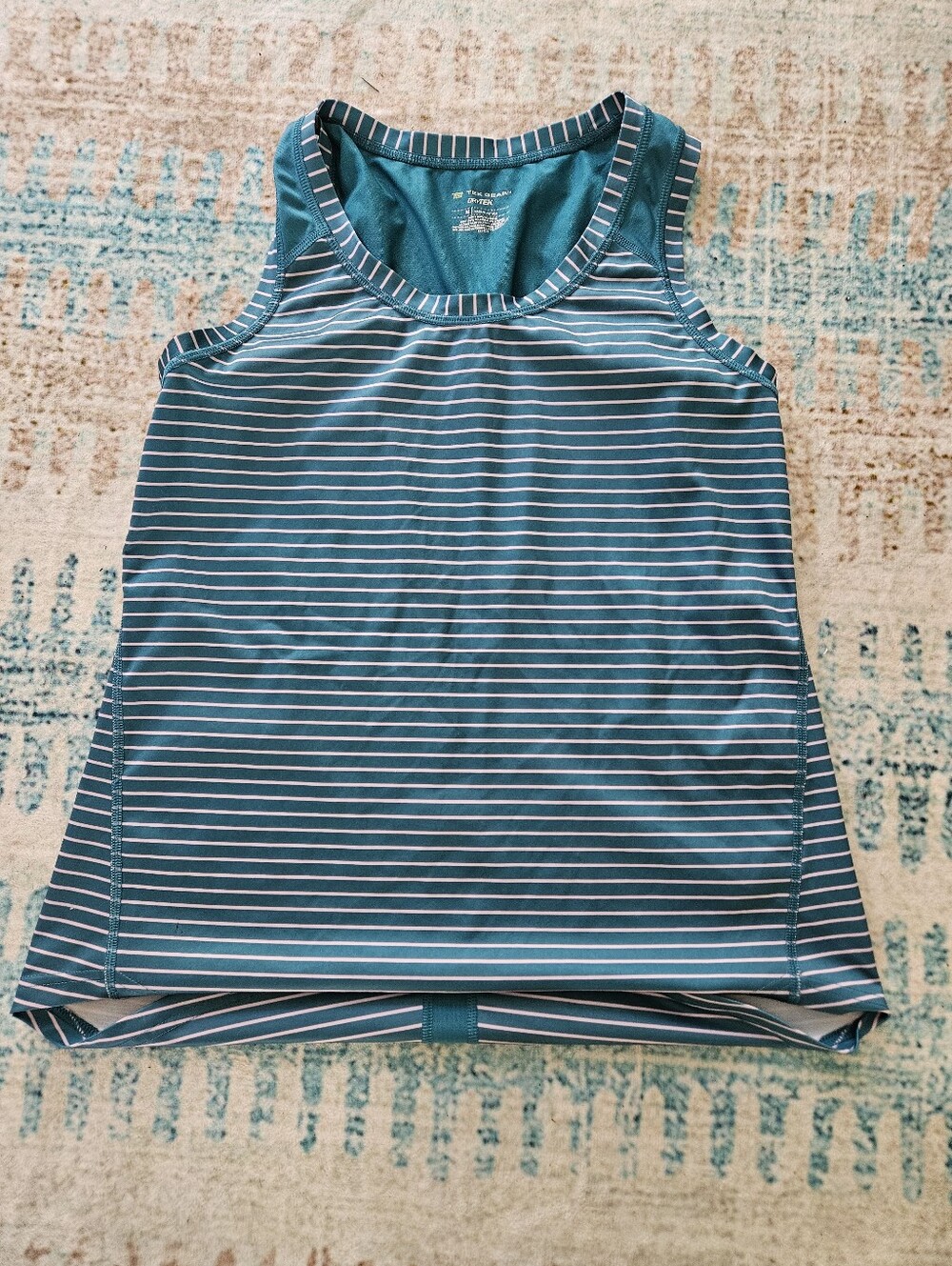 Women’s Teal Striped Tank Top
